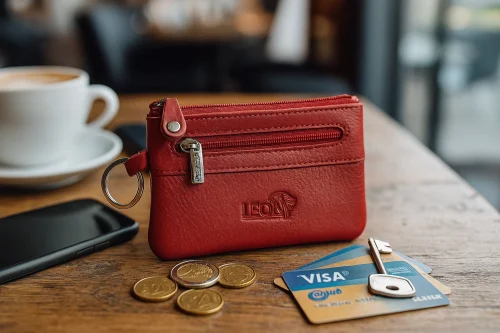 Leren sleuteletui van LeonDesign – compact sleutelhoesje met rits voor veilig opbergen van sleutels