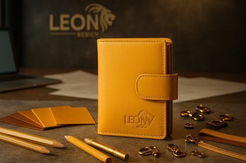 Luxe leren pasjeshouder van LeonDesign – compacte kaarthouder voor bankpassen, ID en creditcards