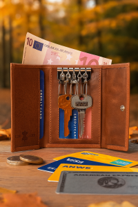 leondesign cognac sleutel organizer leer sfeerfoto 1