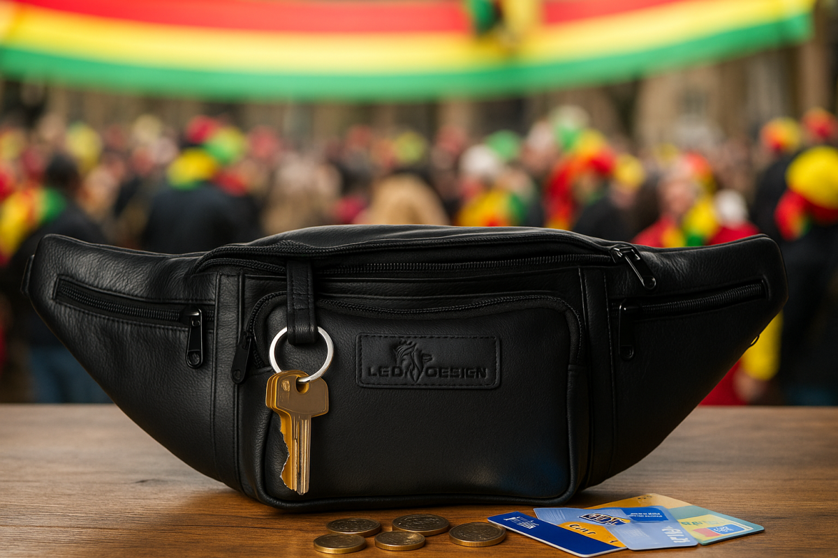 Stijlvol leren heuptasje van LeonDesign – praktisch en compact voor dagelijks gebruik of op reis.