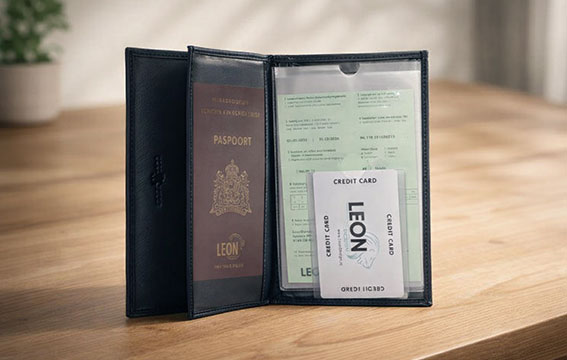 Zwart autopapieren mapje leer