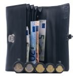 horeca portemonnee met heupband slot zwart leer