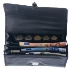 horeca portemonnee met heupband slot zwart leer