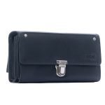 horeca portemonnee met heupband slot zwart leer