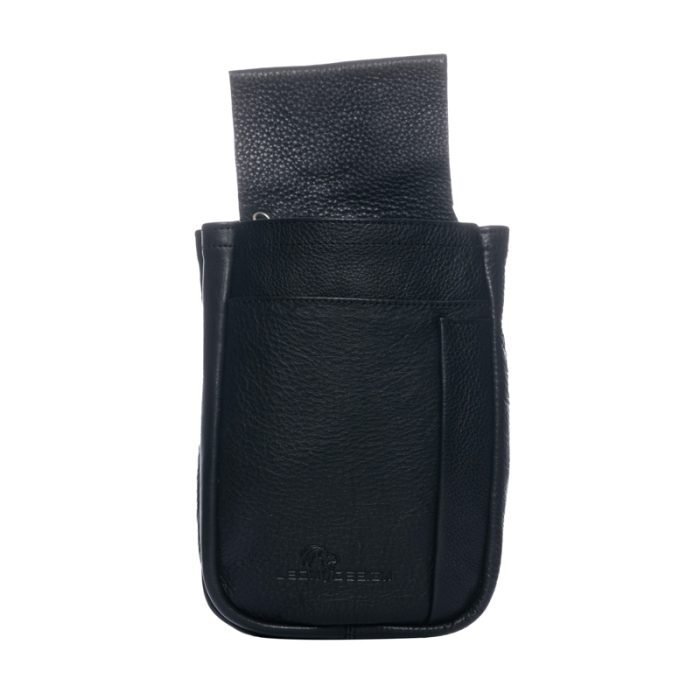 holster dubbele zwart leer
