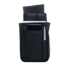 holster dubbele zwart leer