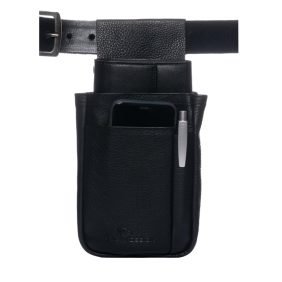 holster dubbele zwart leer