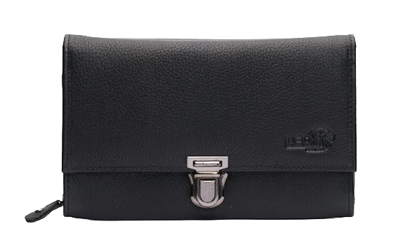 hospitality wallet waiter purse lock leather