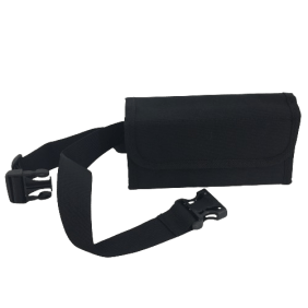 horeca portemonnee - heupband - smal - nylon - met 5 gaats munthouder - nylon - zwart