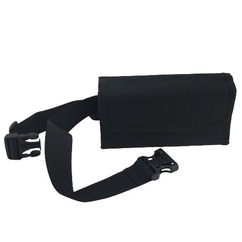 horeca portemonnee - heupband - smal - nylon - met 5 gaats munthouder - nylon - zwart