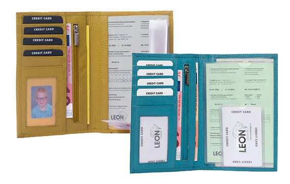 Mosterdgeel en Turquoise Autopapieren mapje a5