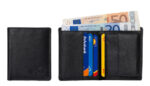 compacte dunne leren heren zwart portemonnee