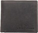 Compacte hunter donkerbruine heren portemonnee van echt leer met 10 pasjesvakken