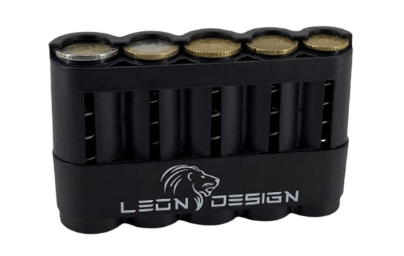 Muntenhouder 5-gaats Zwart LeonDesign