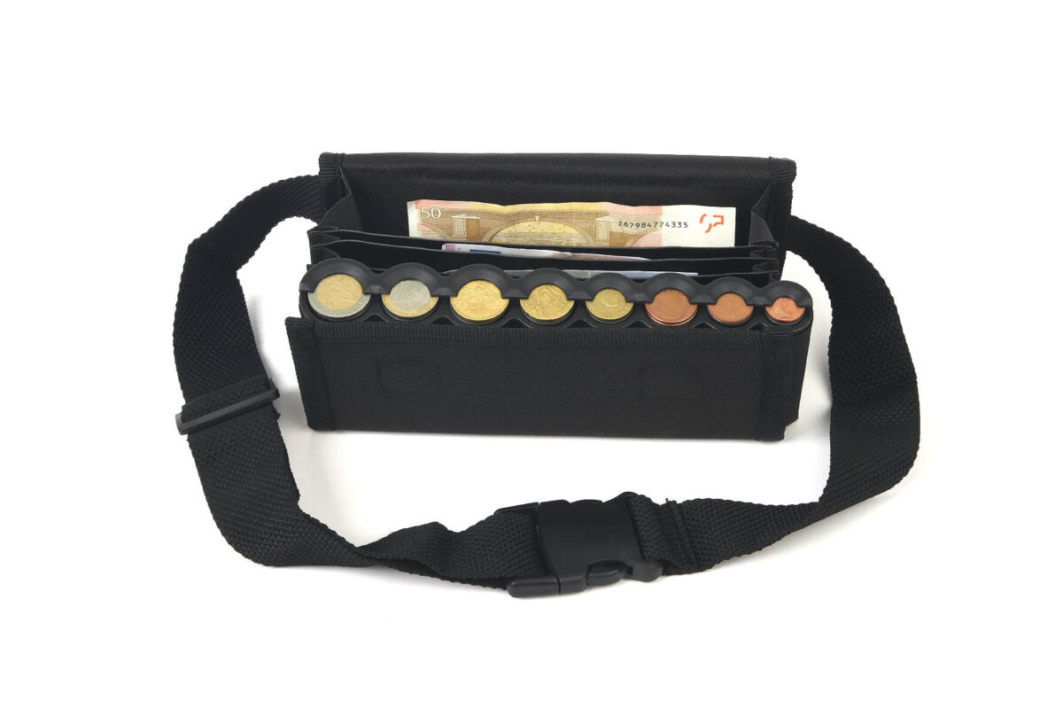 Leather Nylon Waiter Purse