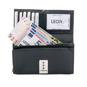 horeca portemonnee rits leer zwart