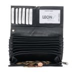 horeca portemonnee rits leer zwart