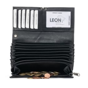 horeca portemonnee rits leer zwart