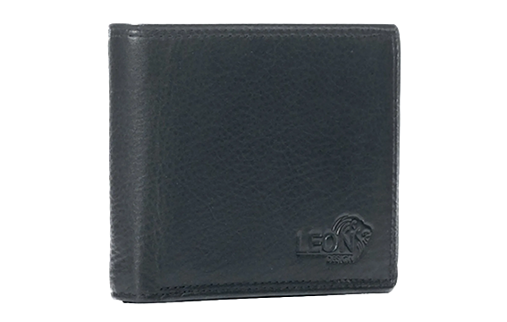 Men's leather wallet zwart