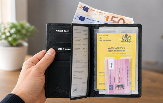 autopapieren mapje groot leer