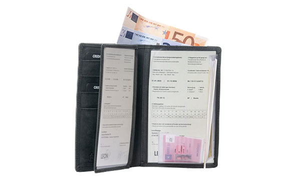 autopapieren mapje groot leer