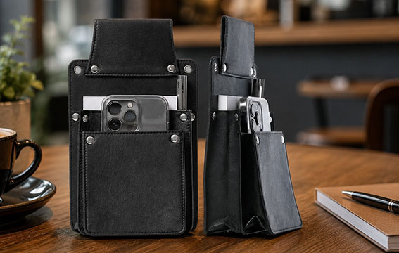 Koop digitaal order apparaat holster leer