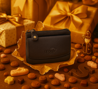 Sinterklaas cadeau: lederen portemonnee en sleuteletui – LeonDesign