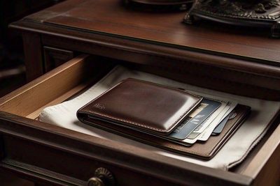 Bewaar je portemonnee op een droge plaats