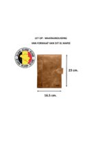 Autopapieren mapje België cognac met buitensluiting, maten en uitleg voor Belgische autopapieren