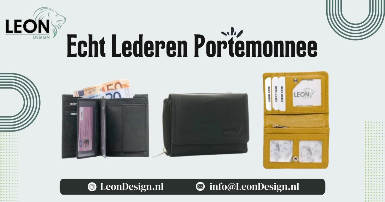 echt lederen portemonnee