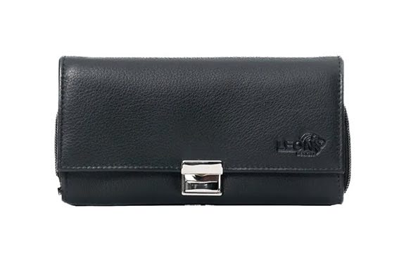 Leer horeca zwart portemonnee